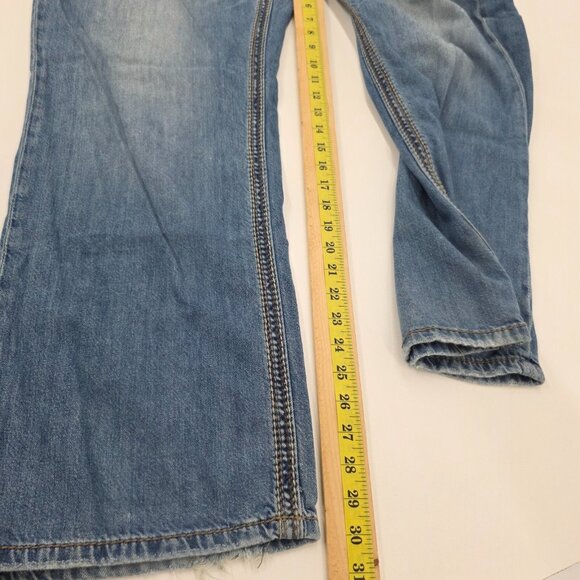 Seven7 Distressed Straight Leg Jeans Medium Wash Contrast Stitch Men’s 40x32 - Picture 13 of 16